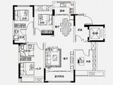 中健锦绣峨山生活广场_4室2厅2卫 建面125平米