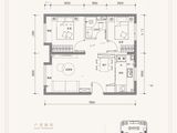 北京城建国誉朝华_2室2厅1卫 建面66平米