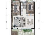 北京山谷_2室2厅1卫 建面88平米