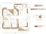 龙腾苑_3室2厅2卫 建面95平米