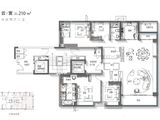 熙湖云邸_3室2厅2卫 建面210平米